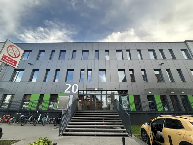 Venue entrance with the number 20